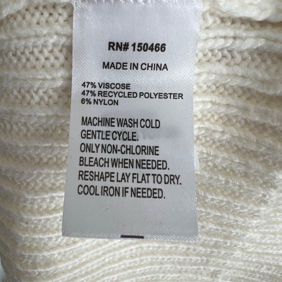 Market & Spruce Shaker Mock Neck Sweater Ivory Cream Size XXL NWT - Picture 9 of 11